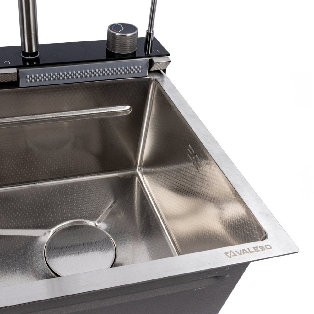 VALESO Мийка кухонна сатин Valeso Handmade "Водоспад" (ДЕКОР) 68х45M Киев - изображение 7