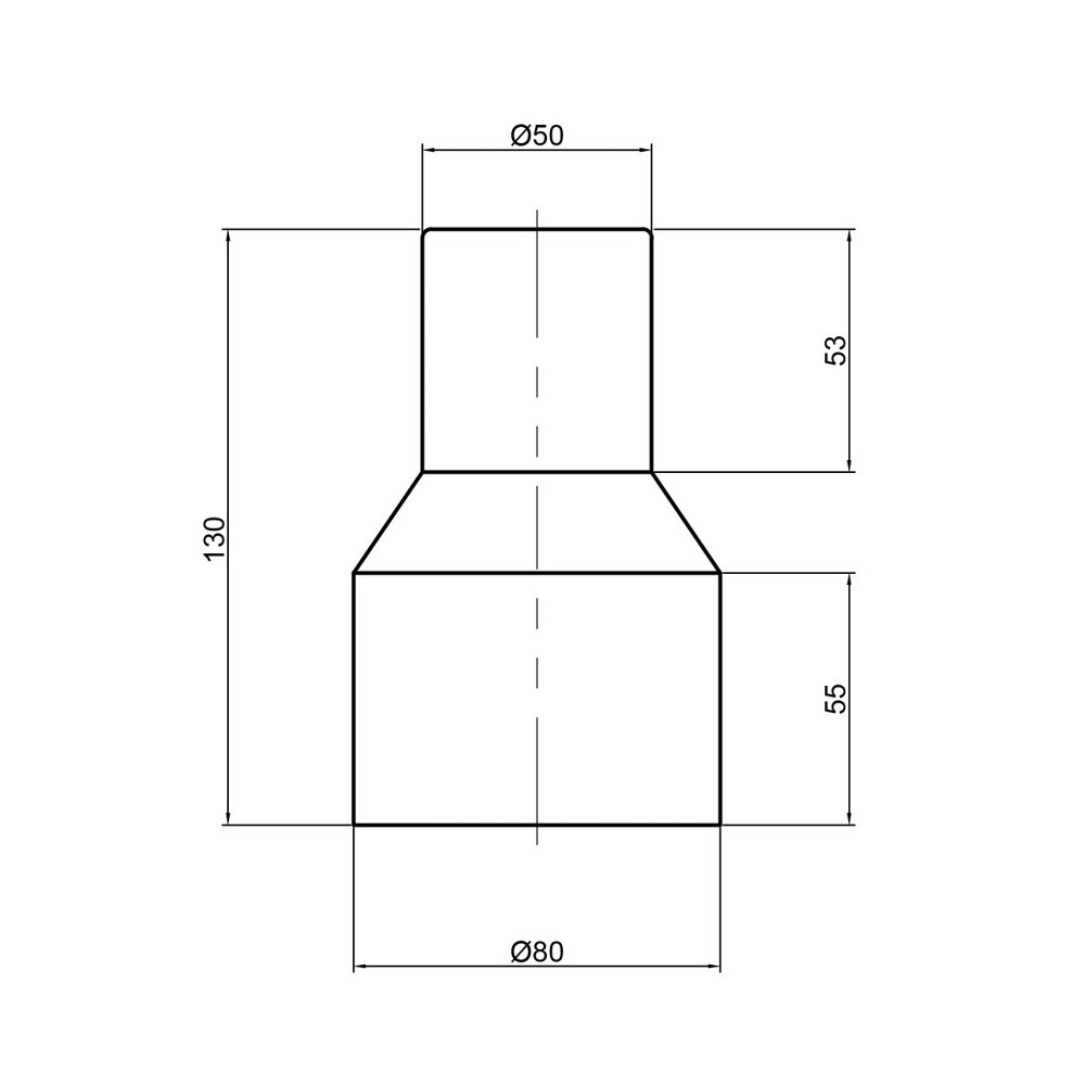 Патрубок переходной канализационный TA Sewage 50х72 на чугун Киев - изображение 2