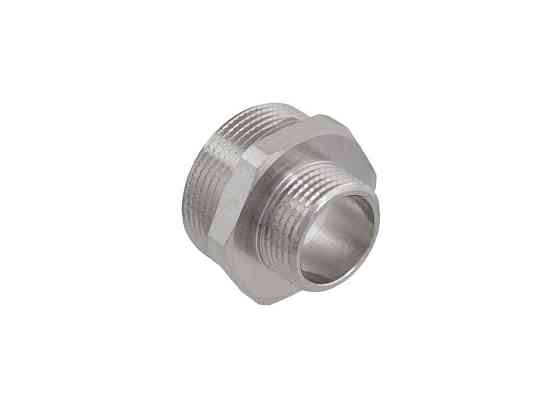 Ніпель латунь, ЗЗ, DN40х25, 1 1/2 х1 , нікель, NP0503 ТМ RAFTEC Київ