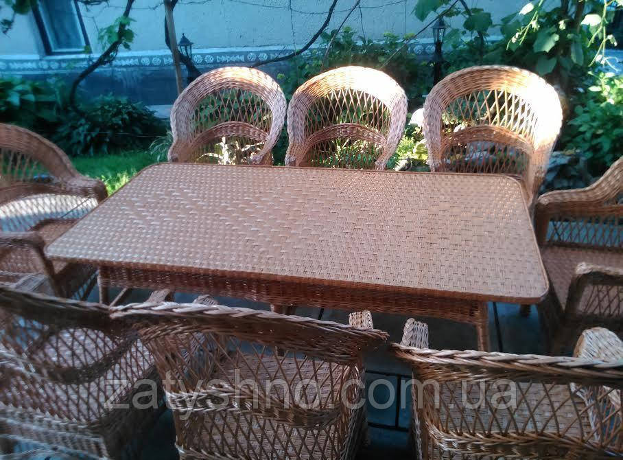 Плетеный обеденный комплект мебели из лозы на 8 персон Киев - изображение 4