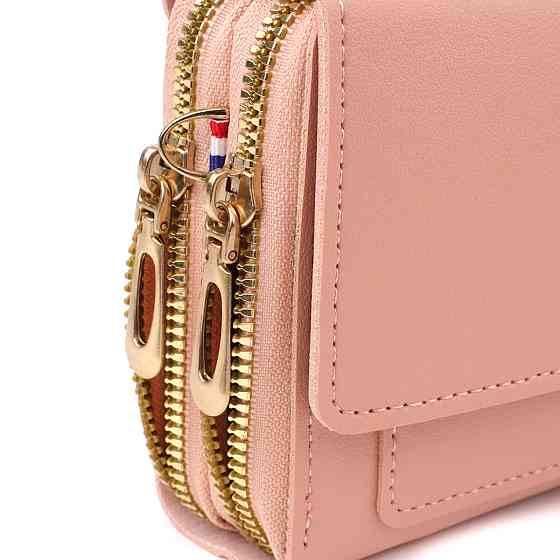 Жіночий клатч на плече з екошкіри Vintage sale_15144 Рожевий Київ