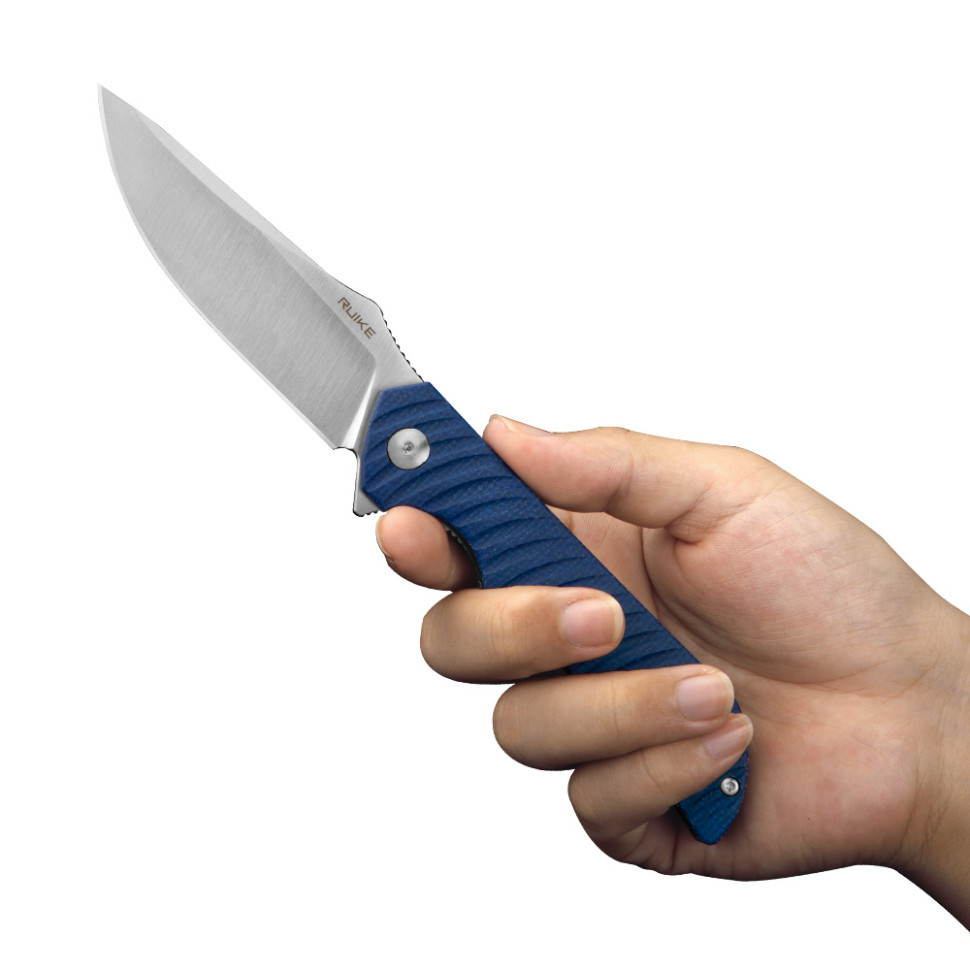 Ніж складаний туристичний Ruike P123-ME, (9.2 см) 14C28N / мікарта синій Київ - фото 11