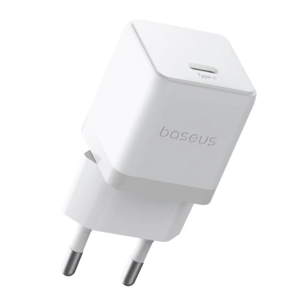 Сетевое зарядное устройство с кабелем Baseus Palm Fast Charger 1C 20W EU Moon White set USB-C to iP 20W 1m Одесса - изображение 5