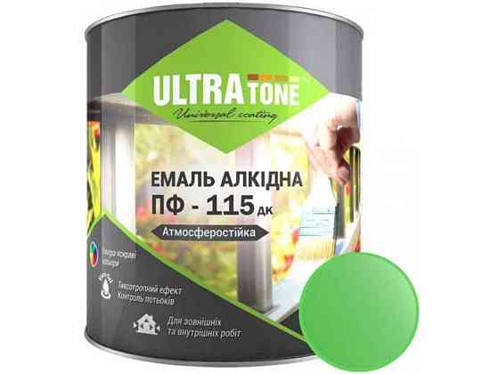 Эмаль алкидная ПФ-115 светло-зеленый 0,9кг ТМ ULTRA TONE Киев