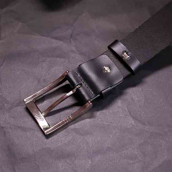 Брючный ремень для мужчин из натуральной кожи GRANDE PELLE 11674 Черный Киев