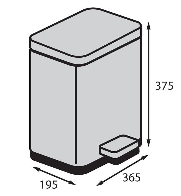 Відро для сміття з плавним закриванням Koer TC-010315-02 15 л колір нержавійка брашована антипалець (KR5603) Чернівці - фото 5