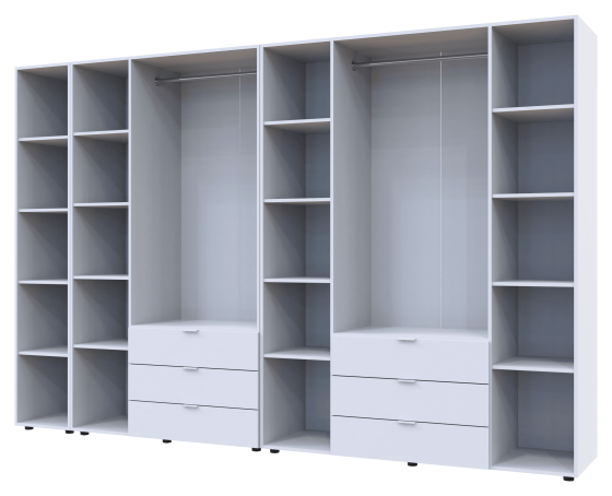 Комплект шкафов для одежды Doros Гелар (3 шт.) 309,4х49,5х203,4 см Белый (DRS-011180) Львов