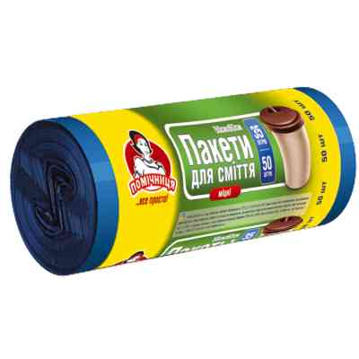 Пакеты для мусора Помічниця 35 л 50 шт. (4820012340033) Винница