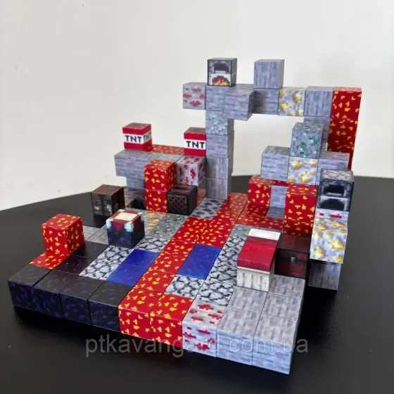 Конструктор магнітний майнкрафт 142 кубики магнітні блоки "шахта" Dream World LZCK 016 Хмельницький