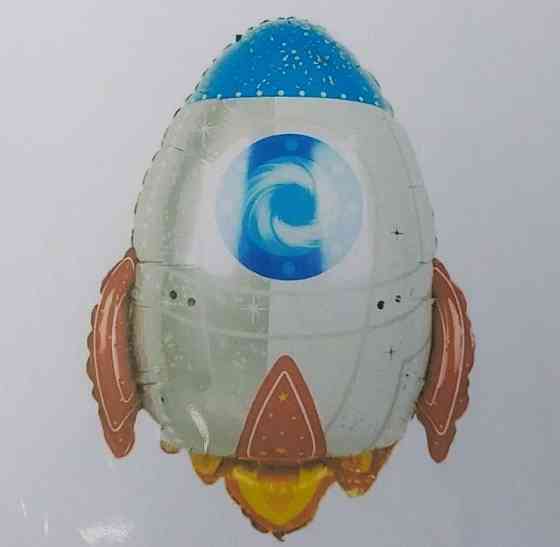 Фольгована куля 75х60 см Космічна ракета (54) в пакованні (1 пачка) Харків