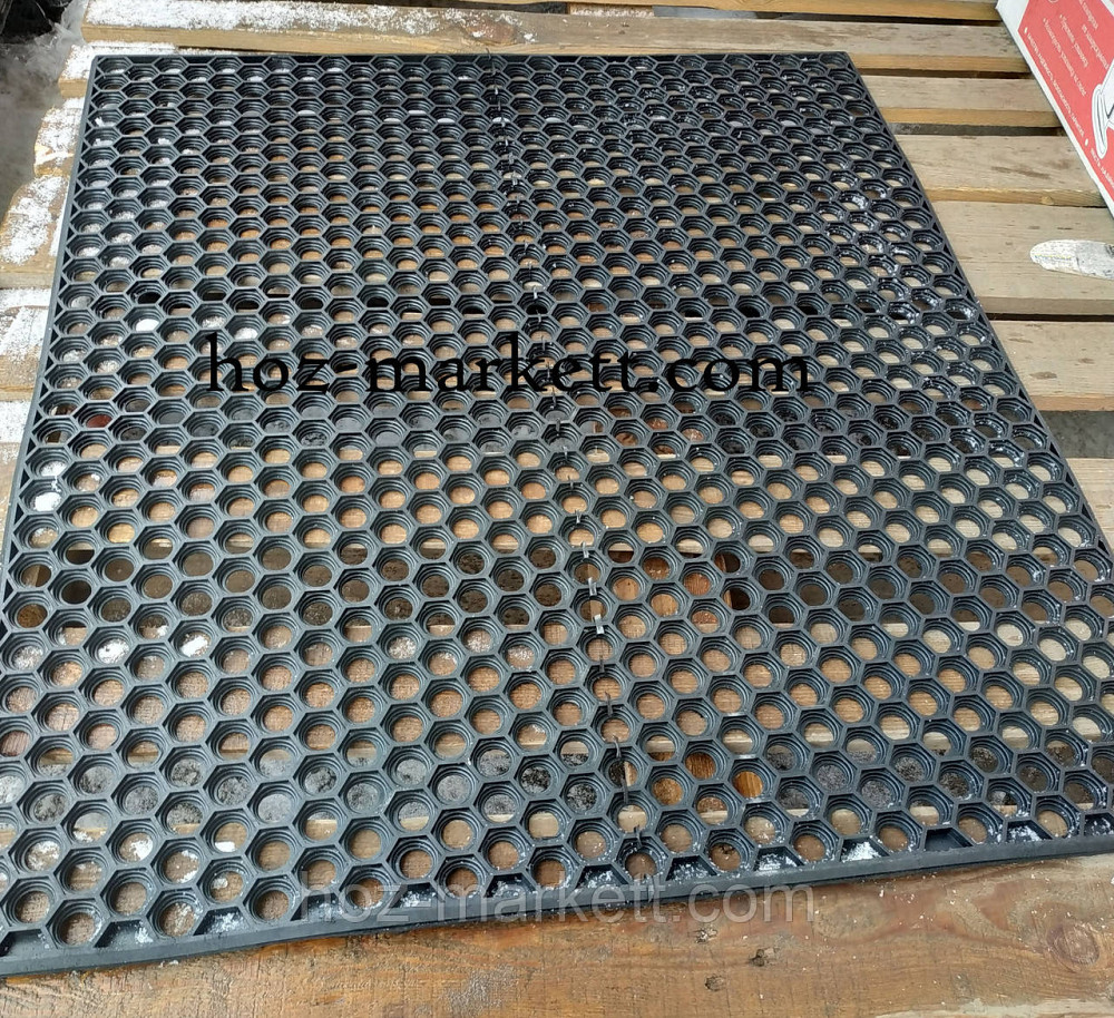 Коврик 85 х 95 см резиновый грязезащитный килим соты Харьков - изображение 3