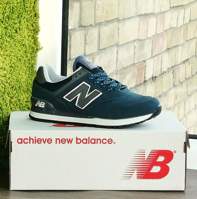 Синие Кроссовки New Balance 574 Женские Мужские Замшевые Голубые Нью Баланс (размеры: 36,37,38, 39) - 63-5 Днепр - изображение 9