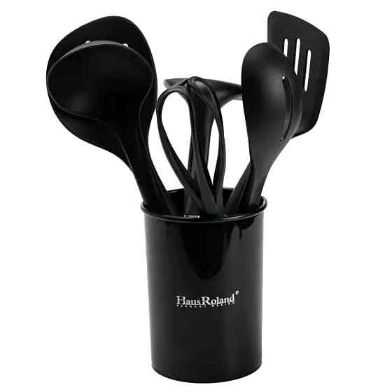 Набір посуду з нержавіючої сталі 12 предметів, чорний Київ