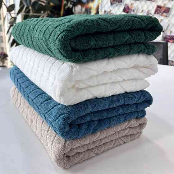 Рушник банний Lovely Svi  бавовна жаккардове для ванної, готелів, СПА - 70 х 140 см Milano Зелений (701124) Київ