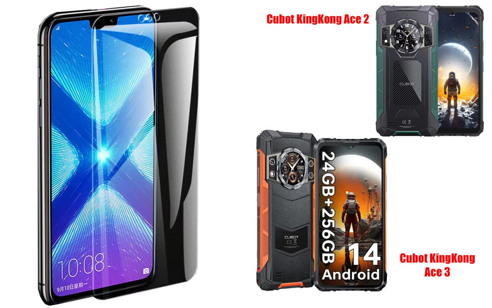 Защитное стекло NeoGlass для Cubot KingKong Ace 2, KingKong Ace 3 – ультрапрозрачное и устойчивое Киев - изображение 2