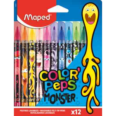 Фломастеры Maped Color Peps Monster 12 цветов (MP.845400) Винница