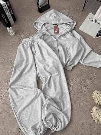 Женский спортивный прогулочный костюм двойка: кофта и штаны двунитка + турецкая рибана Одесса