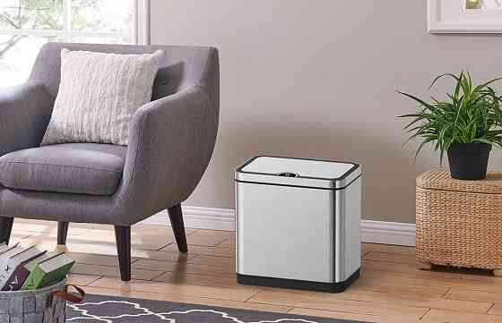 Сенсорное прямоугольное мусорное ведро Koer TC-020212-02 12 л, цвет нержавейка (KR5584) Харьков