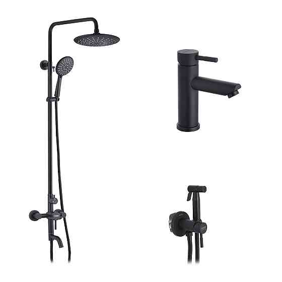 Набор 3 в 1 душевая система Kroner Edelstahl Klassisch-SCH063 + смеситель Edelstahl Klassisch-SCH010 + Киев