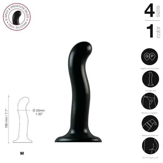 Насадка для страпона Strap-On-Me P&G-Spot Dildo, силикон, размер M Львів