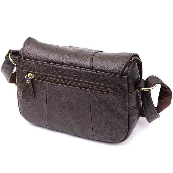 Сумка з натуральної шкіри для стильних жінок Vintage 22973 Коричневий Київ