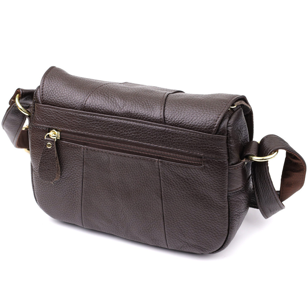 Сумка з натуральної шкіри для стильних жінок Vintage 22973 Коричневий Київ - фото 2