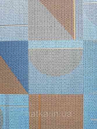 Шпалери вінілові на флізелін Sirpi AltaGamma Home 3 геометричні фігури 3д яскраві бірюзові сині коричневі Київ