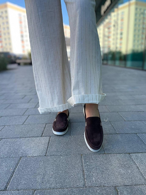 Jasmine Лоферы женские Jasmine шоколадные натуральная замша размерный ряд 36-40 (1068) Коломыя - изображение 4