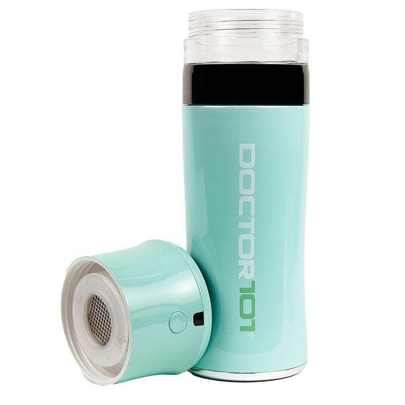 Елегантний водневий генератор Doctor-101 Aura для жінок. Компактна протиударна воднева пляшка SPE/PEM на 300 мл, колір м'ята Дніпро - фото 4