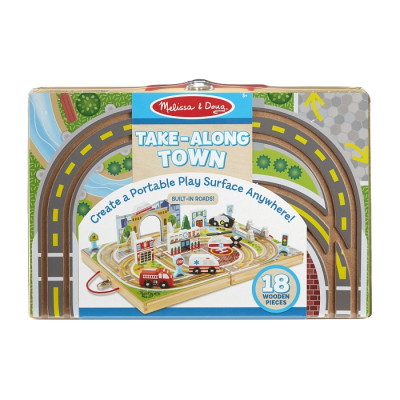 Игровой набор Melissa&Doug деревянный футляр "Город" (MD30141) Винница - изображение 1