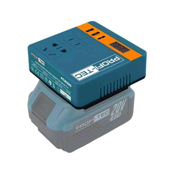 Аккумуляторный инвертор напряжения PROFI-TEC PCB1220 UltraCore 20 В–220 В, 100 Вт, 3 USB Киев