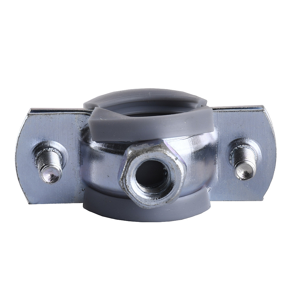 Хомут в зборi CR     3/8″ (16-19мм) з гвинтом-шурупом 8*80 та дюбелем в уп., сірий Тернополь - изображение 3