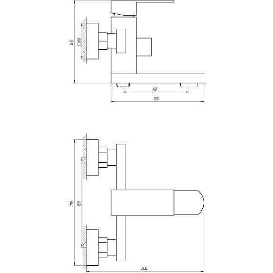 Змішувач для ванни Globus Lux SICILIA SBQ-102N (000018110) Київ