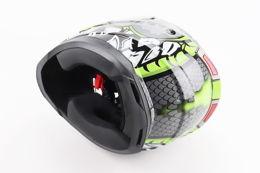 Шолом інтеграл, закритий BLD-M62 М (57-58см), СІРИЙ/НЕОНОВО-ЗЕЛЕНИЙ "T-Rex" Киев - изображение 2