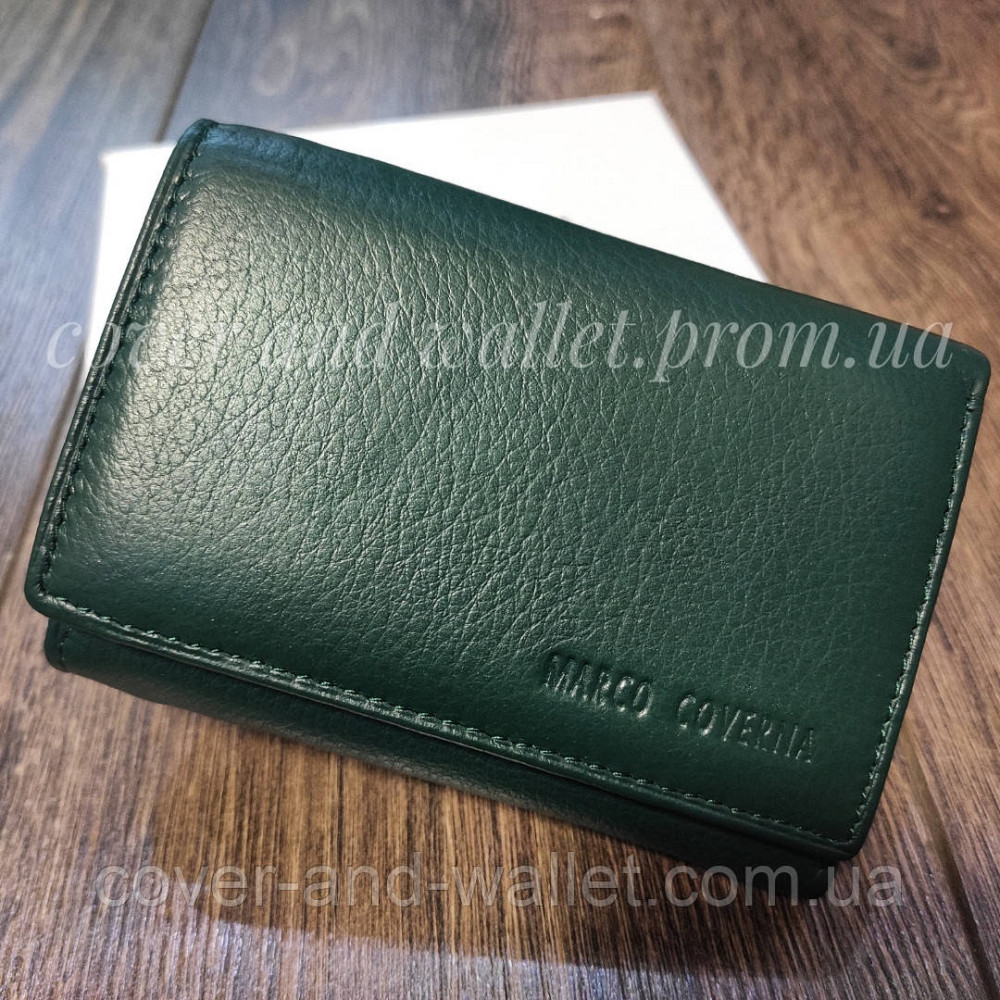 Компактний жіночий гаманець на магнітах зеленого кольору Marco Coverna MC-1419 Київ - фото 6