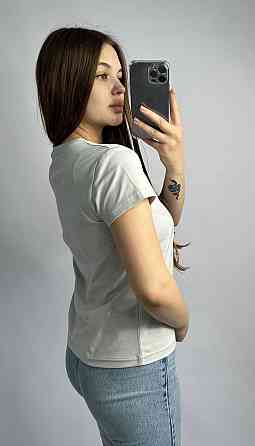 Базовая футболка женская удлиненная Серый M Харьков