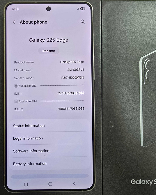 Samsung Galaxy S25 Edge Ultra 12/512GB (USA) Харьков - изображение 2