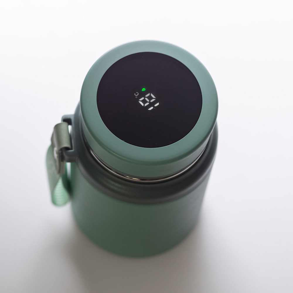 Термос Fashion з датчиком температури 700 мл Оливковий HP-14-20GR Коломия - фото 3