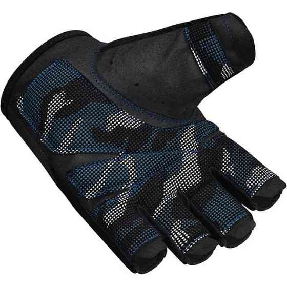 Перчатки для фітнесу RDX T2 Half Blue M Кам'янське
