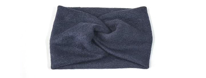 Пов'язка чалма ангорка темно-синя Київ - фото 1