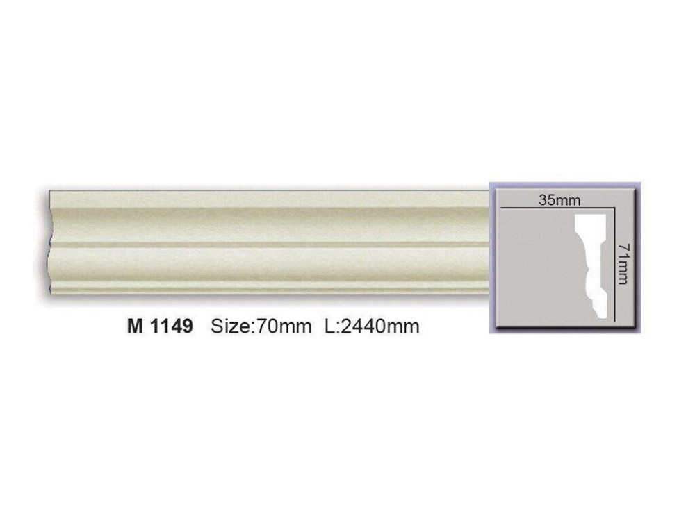 Молдинг гладкий полиуретановый Harmony M 1149 Flexi Днепр - изображение 1