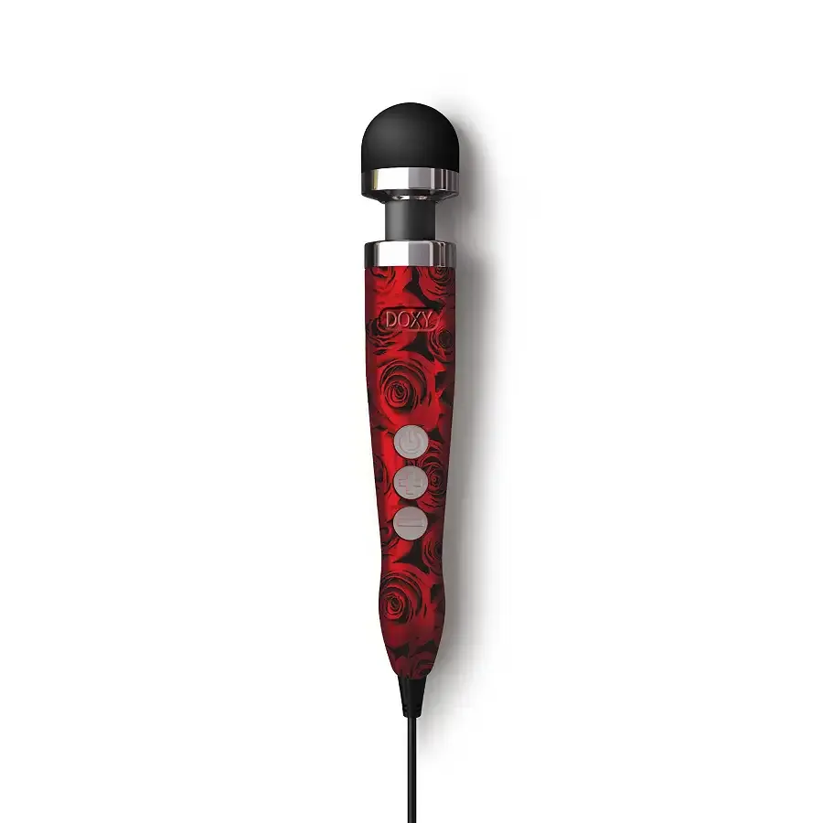 Вібромасажер DOXY Die Cast 3 ROSE PATTERN, дуже потужний, живлення 220В, металевий корпус Львов - изображение 1
