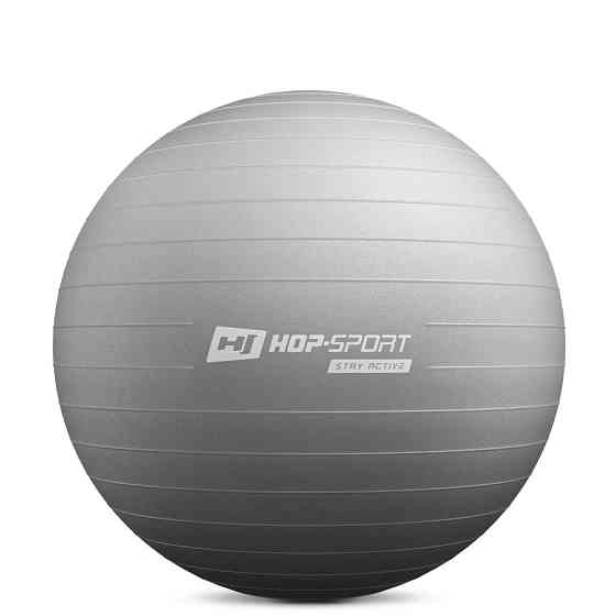 Фітбол Hop-Sport 65см сірий + насос Київ