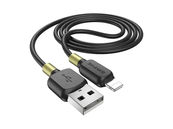Кабель USB - Lightning Borofone BX59 Defender 1м 3А швидка зарядка для iPhone iPad шнур із чіпом захисту Одеса