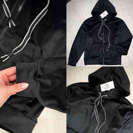 Жіноча базова тепла зіпка з капюшоном двосторонній велюр ( Туреччина) Одеса