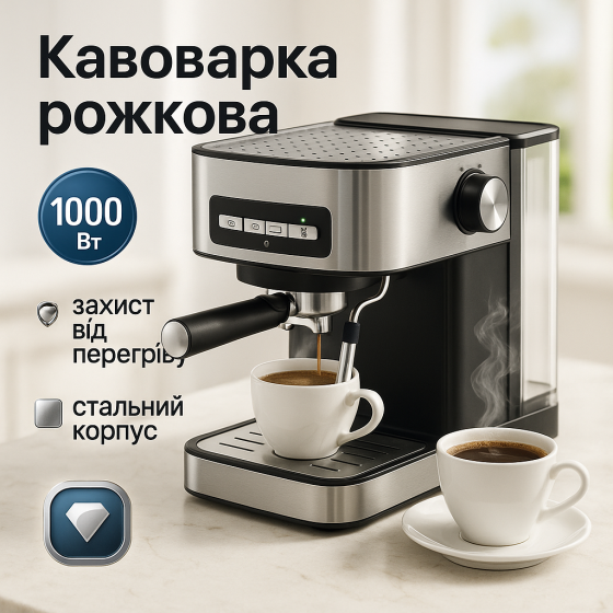 Кофеварка для кофе эспрессо, Домашняя кофеварка для семьи варки кофе JZ-66 Львов