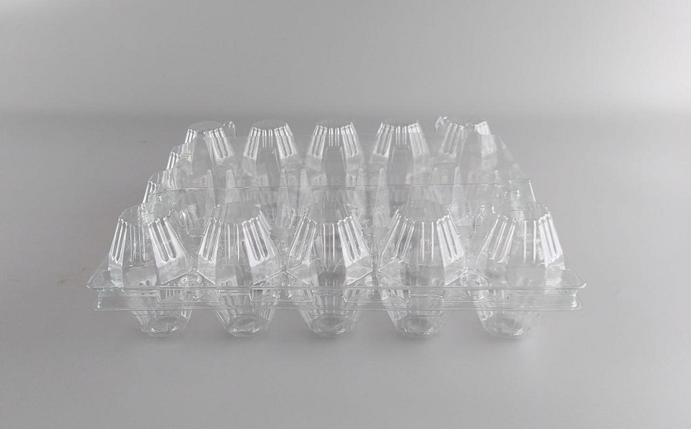 Упаковка для куриных яиц 20 ячеек ПРОЗРАЧНАЯ верз и низ (50 шт) Харьков - изображение 1