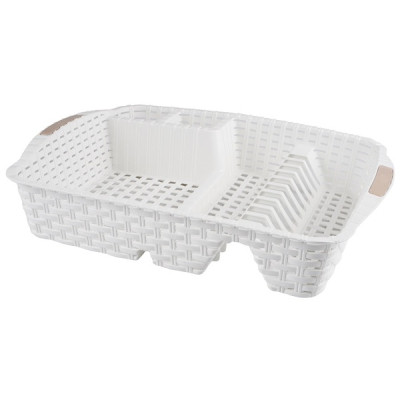 Сушилка для посуды Violet House 0757 Ротанг White (0757 Роттанг WHITE сушка д/пос.4) Винница - изображение 1