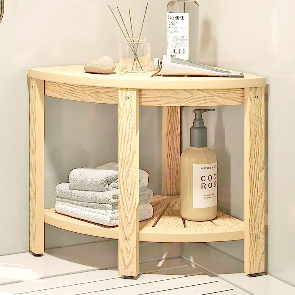 Стеллаж угловой для ванной 