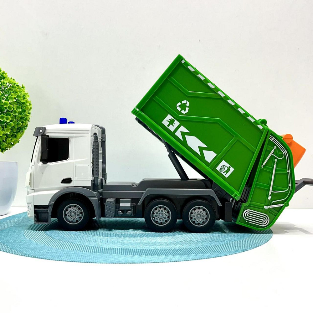 Сміттєвоз на радіокеруванні світло рухомі деталі на батарейках 32 см Зелений (HT077) Чернігів - фото 5